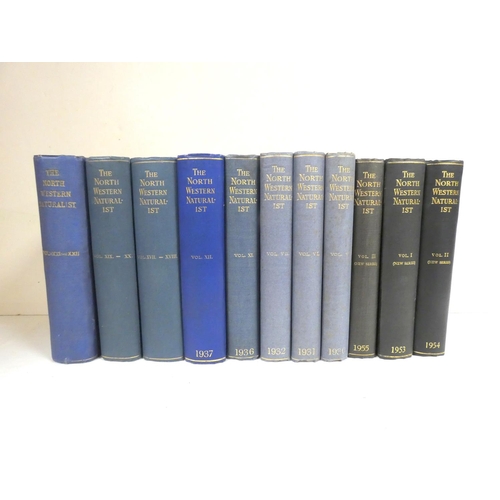 201 - The North Western Naturalist.  14 vols. in eleven. Illus. Orig. blue or black cloth. Arbro... 