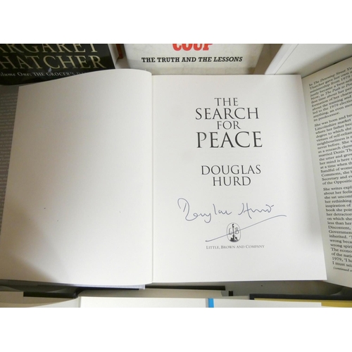 211 - THATCHER MARGARET.  The Path to Power. Signed copy in d.w. 1995; also signed memoirs in d.w's by Dou... 