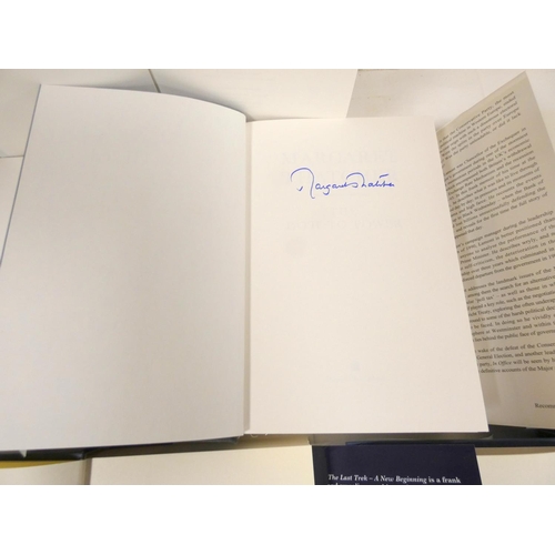 211 - THATCHER MARGARET.  The Path to Power. Signed copy in d.w. 1995; also signed memoirs in d.w's by Dou... 