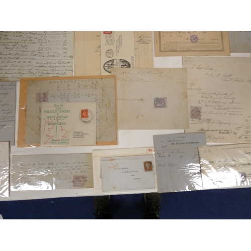 217 - Documents & Ephemera.  A bundle of billheads, stamped receipts, business papers & ... 