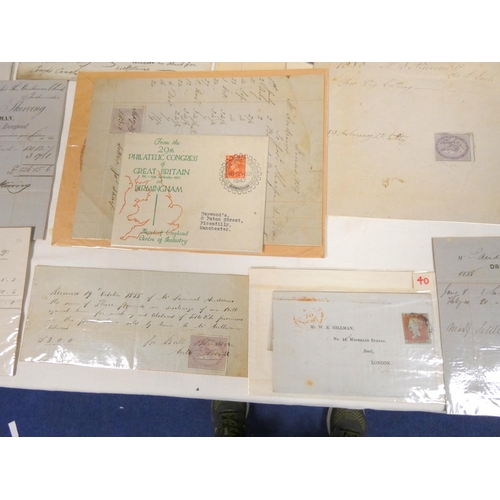 217 - Documents & Ephemera.  A bundle of billheads, stamped receipts, business papers & ... 