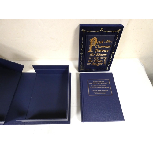 261 - FOLIO SOCIETY. The Poems of the Pearl Manuscript.  Ltd. ed. 264/980. Col. facsimile on stiff leaves ... 