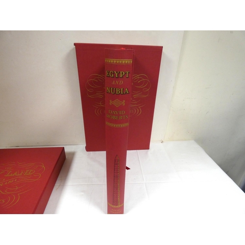 264 - FOLIO SOCIETY.  David Roberts, The Holy Land, Syria, Idumea and Arabia & Egypt and Nubia.  2 vol... 