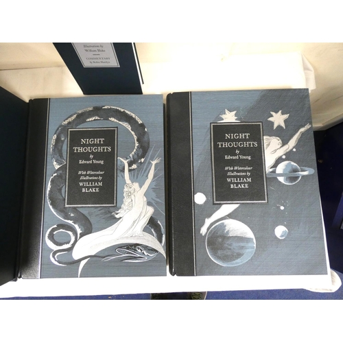 265 - FOLIO SOCIETY.  Night Thoughts Illustrated by William Blake. 2 vols. Ltd. ed. 970/1000. Fine col. fa... 