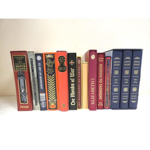 272 - FOLIO SOCIETY.  Pepys Diary. 3 vols. in slip case; also 11 others, Folio Society in slip c... 