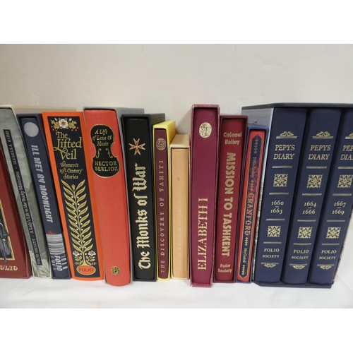 272 - FOLIO SOCIETY.  Pepys Diary. 3 vols. in slip case; also 11 others, Folio Society in slip c... 