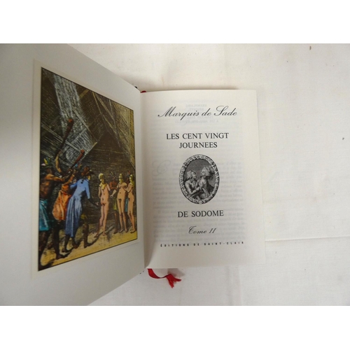 283 - DE SADE MARQUIS.  Les Cent Vingt Journees de Sodome. 3 vols. French text. Tipped in col. frontis &am... 