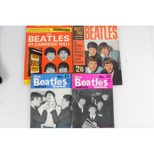 361 - 1960s large Beatles comb with facsimile signatures, a pair of 1960s Beatles socks and Beatles magazi... 