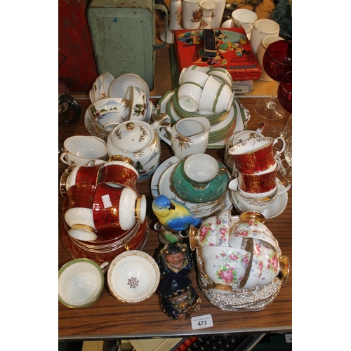 473 - Decorative ceramics to include part teasets, etc.