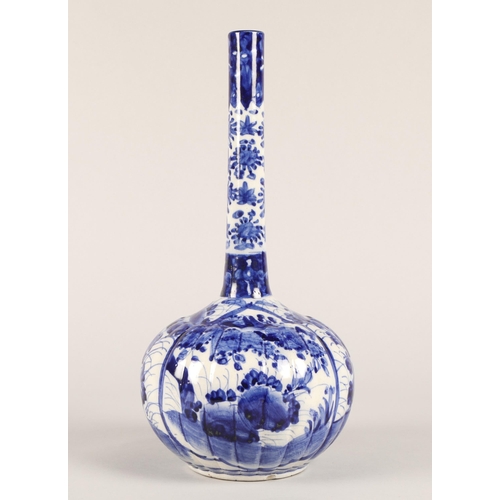 13 - Japanese blue and white bottle vase. 38cm