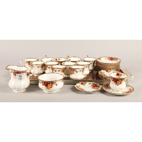 25 - Royal Albert Old Country Roses coffee service.