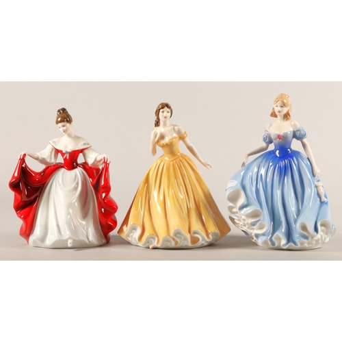 48 - Three Royal Doulton figurines to include Melissa HN3977, Sara HN2265, and Elizabeth HN4426 (3)