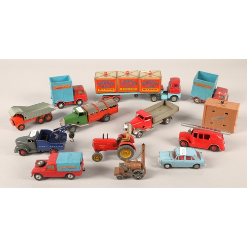 295 - Loose die cast cars and trucks to include Chipperfield Circus with animals etc