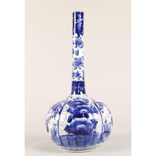 13 - Japanese blue and white bottle vase. 38cm