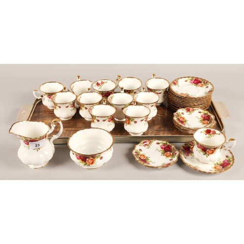 25 - Royal Albert Old Country Roses coffee service.