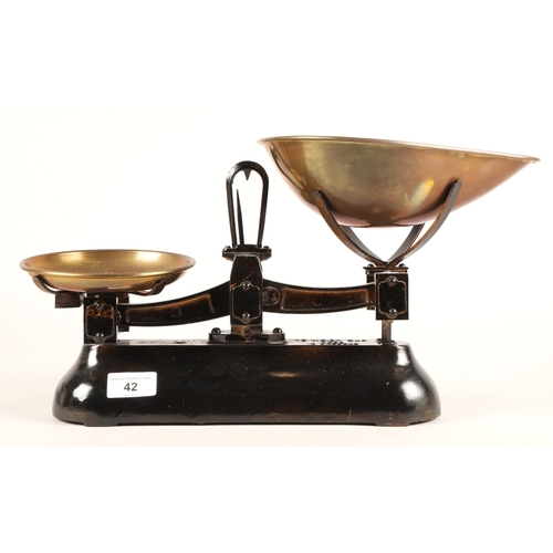 42 - Avery set of brass kitchen scales