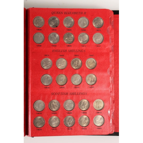 673K - Coin collection held in Queen Elizabeth II Sandhill Coin Library Album comprising three crowns 1953,... 