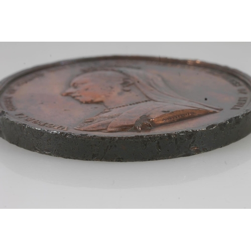 673L - Large bronze medal 'International Medical Congress Lonson 1881', 7.7cm diameter.