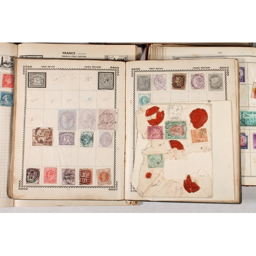 633 - Stamp collection held across six albums to include a Stanley Gibbons Ideal Postage Stamp album with ... 