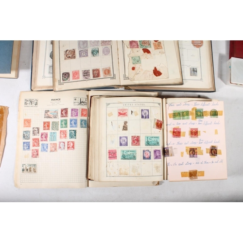 633 - Stamp collection held across six albums to include a Stanley Gibbons Ideal Postage Stamp album with ... 