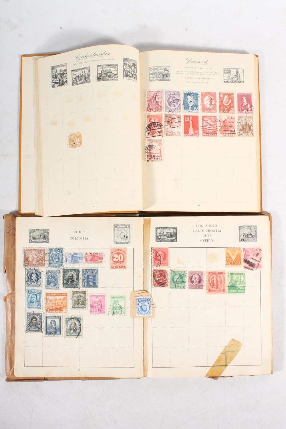 Stamp collection held in a Prangnell Ltd Capital album and a Royal Mail