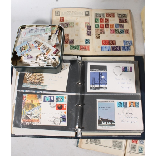 639 - Stamp collection held across four albums to include Treasure Trove Stamp Album, The Royal Illustrate... 