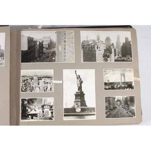 651 - 1940s photograph album containing around 200 photographs to include views of London, New York, Flori... 