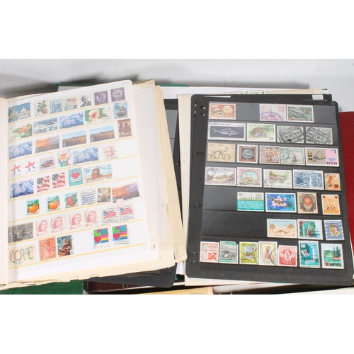 658 - Stamp collection held across seven albums, mostly 20th century used world stamps. (1000s)