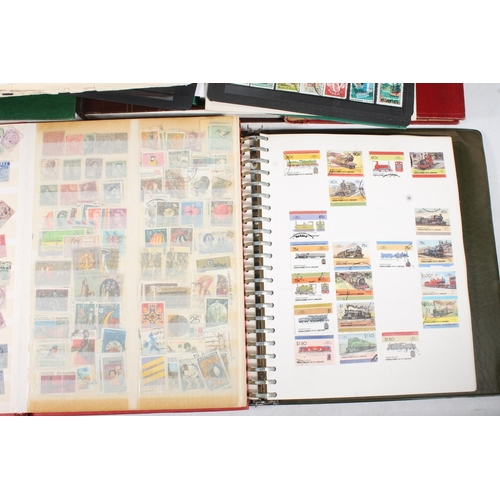 658 - Stamp collection held across seven albums, mostly 20th century used world stamps. (1000s)