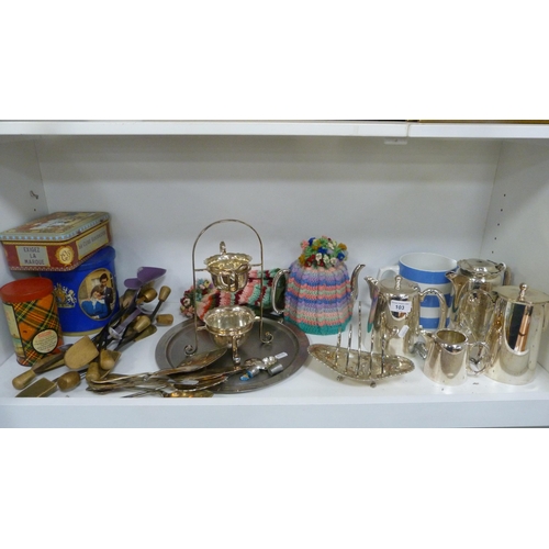 103 - Collection of EPNS to include a four-piece tea set, sugar and cream set, also a TG Green 'Cornish' w... 