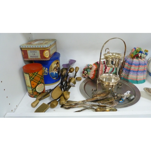 103 - Collection of EPNS to include a four-piece tea set, sugar and cream set, also a TG Green 'Cornish' w... 