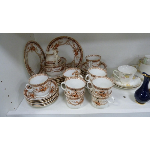 104 - 'Moselle' pattern tea set, other teawares, Staffordshire character jug etc.