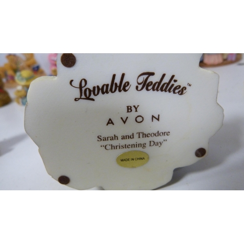 107 - Collection of Avon 'Lovable Teddy' figures.