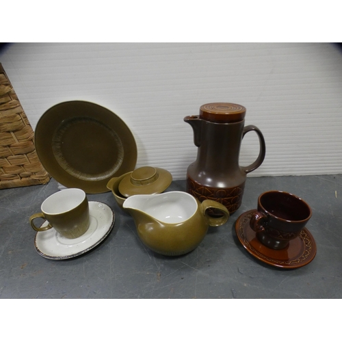 137 - Collection of brown glazed dinnerwares.