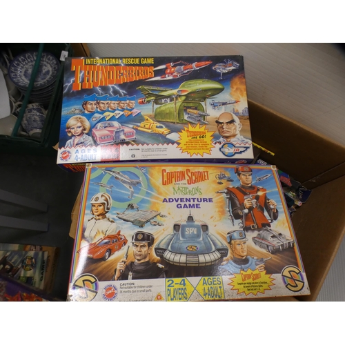 139 - Collection of various boxed Gerry Anderson-themed games and toys to include Thunderbirds, Captain Sc... 