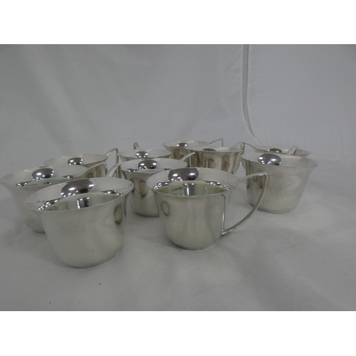 160 - Large EPNS punch bowl and cups.