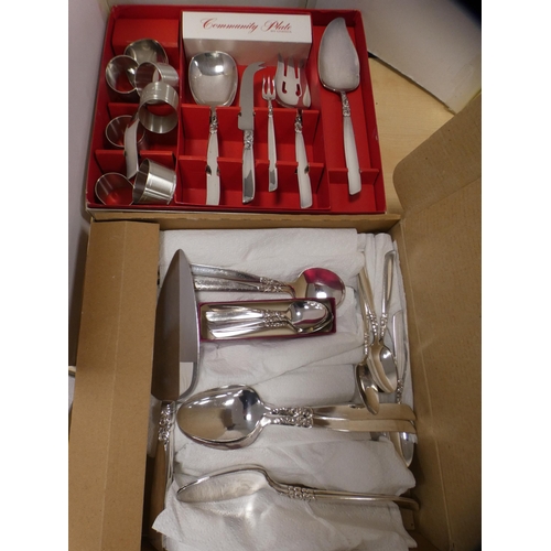 165 - Collection of EPNS cutlery to include Community Plate etc.