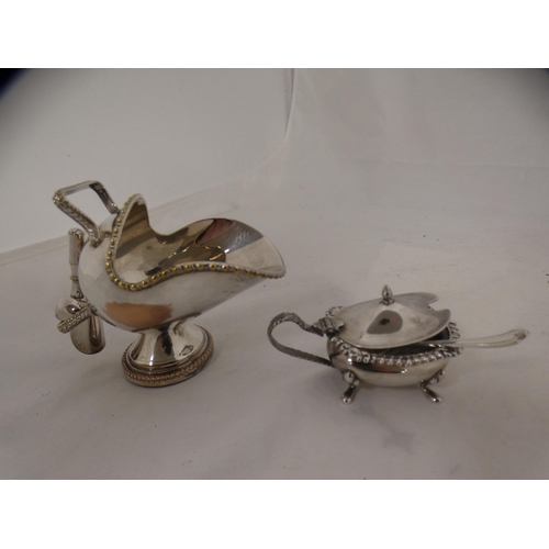 167 - Silver plated ware to include entrée dish and cover, Walker & Hall pedestal bowl, sugar s... 