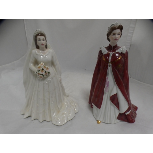 192 - Royal Worcester figure commemorating HM The Queen's 80th Birthday, 2006 and Diamond wedding annivers... 