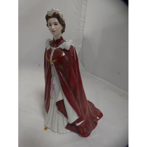 192 - Royal Worcester figure commemorating HM The Queen's 80th Birthday, 2006 and Diamond wedding annivers... 