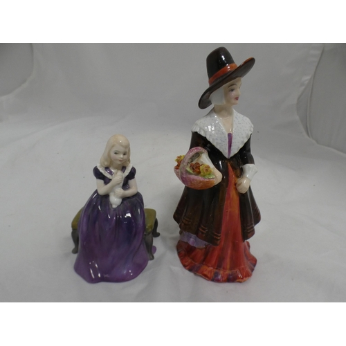 193A - Five Royal Doulton figures to include 'Sweet and Twenty', 'Janet', 'Kate', 'Betty' and 'Affection.&n... 