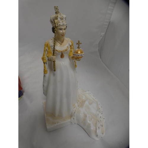 195 - Coalport figure, 'The Boy', a Queen's Diamond Jubilee figure and a Royal Doulton figure, 'Eleanor of... 