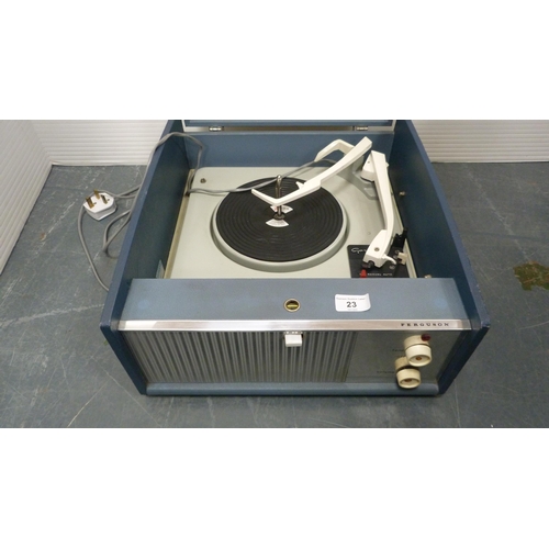 23 - Ferguson record player and a Deccamatic record player.