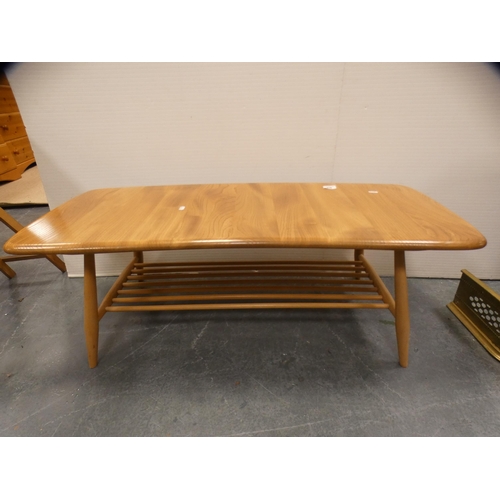 316 - Ercol two-tier 459 Windsor coffee table, 140cm long.