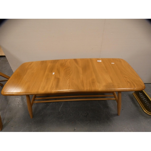 316 - Ercol two-tier 459 Windsor coffee table, 140cm long.