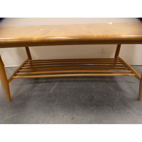 316 - Ercol two-tier 459 Windsor coffee table, 140cm long.