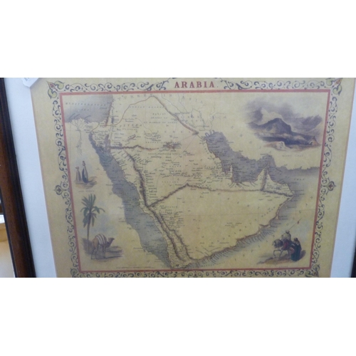 32 - Framed map of Arabia.