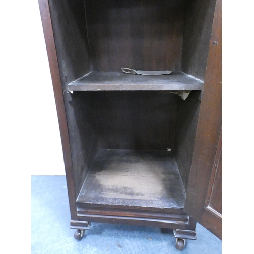 324 - Late Victorian mahogany and rosewood veneered bedside cabinet, 80cm high.