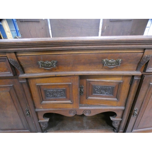 329 - Late 19th century mahogany sideboard, 182cm long.