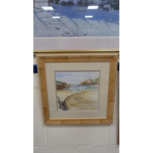 33 - Framed prints to include 'The Canal, Georgetown', another after Claude Monet and two others.